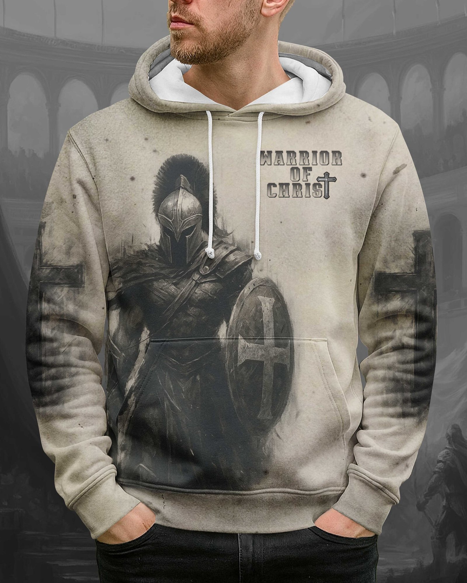 A Child Of God A Man Of Faith A Warrior Of Christ T-Shirt - Image 11