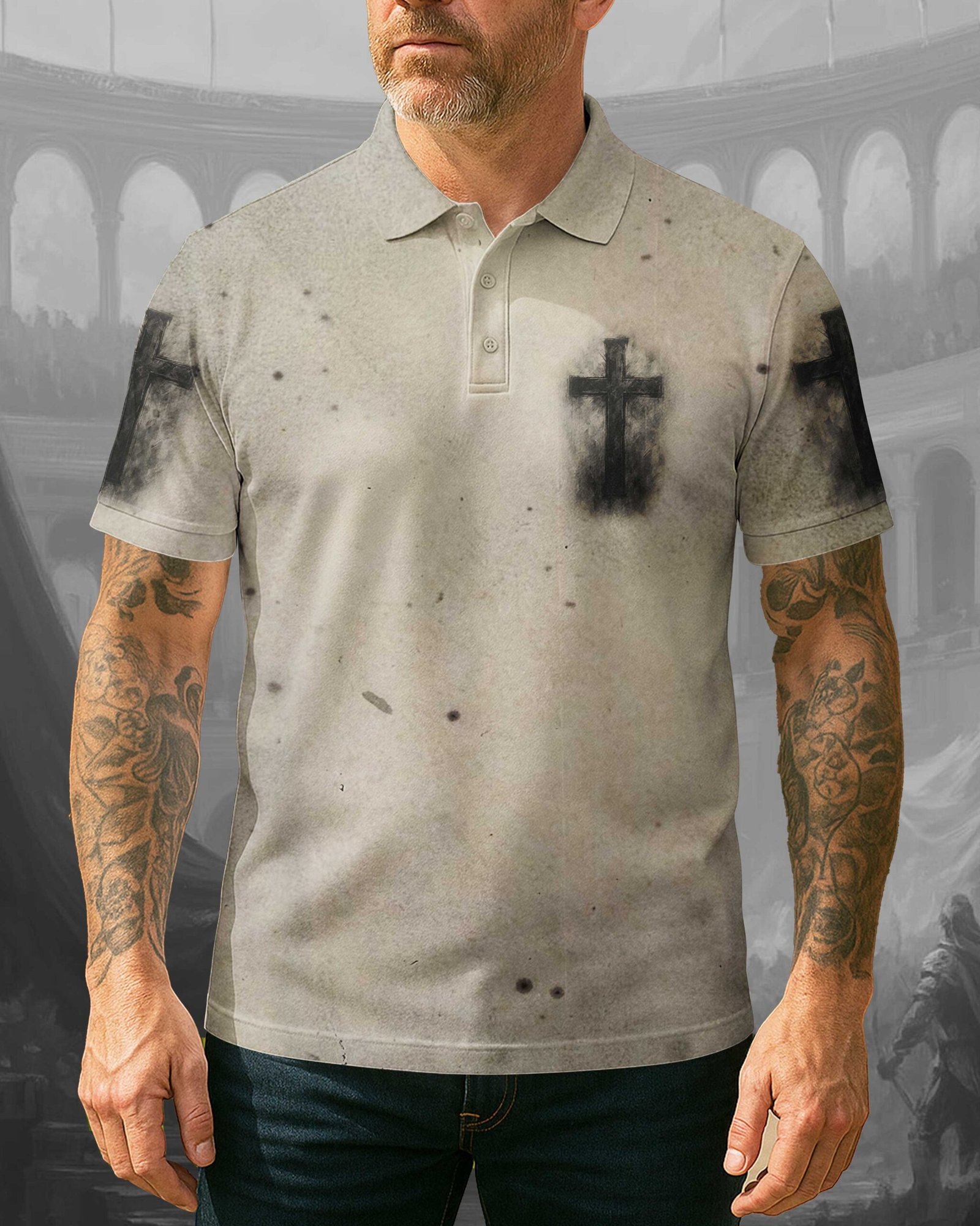A Child Of God A Man Of Faith A Warrior Of Christ T-Shirt - Image 9