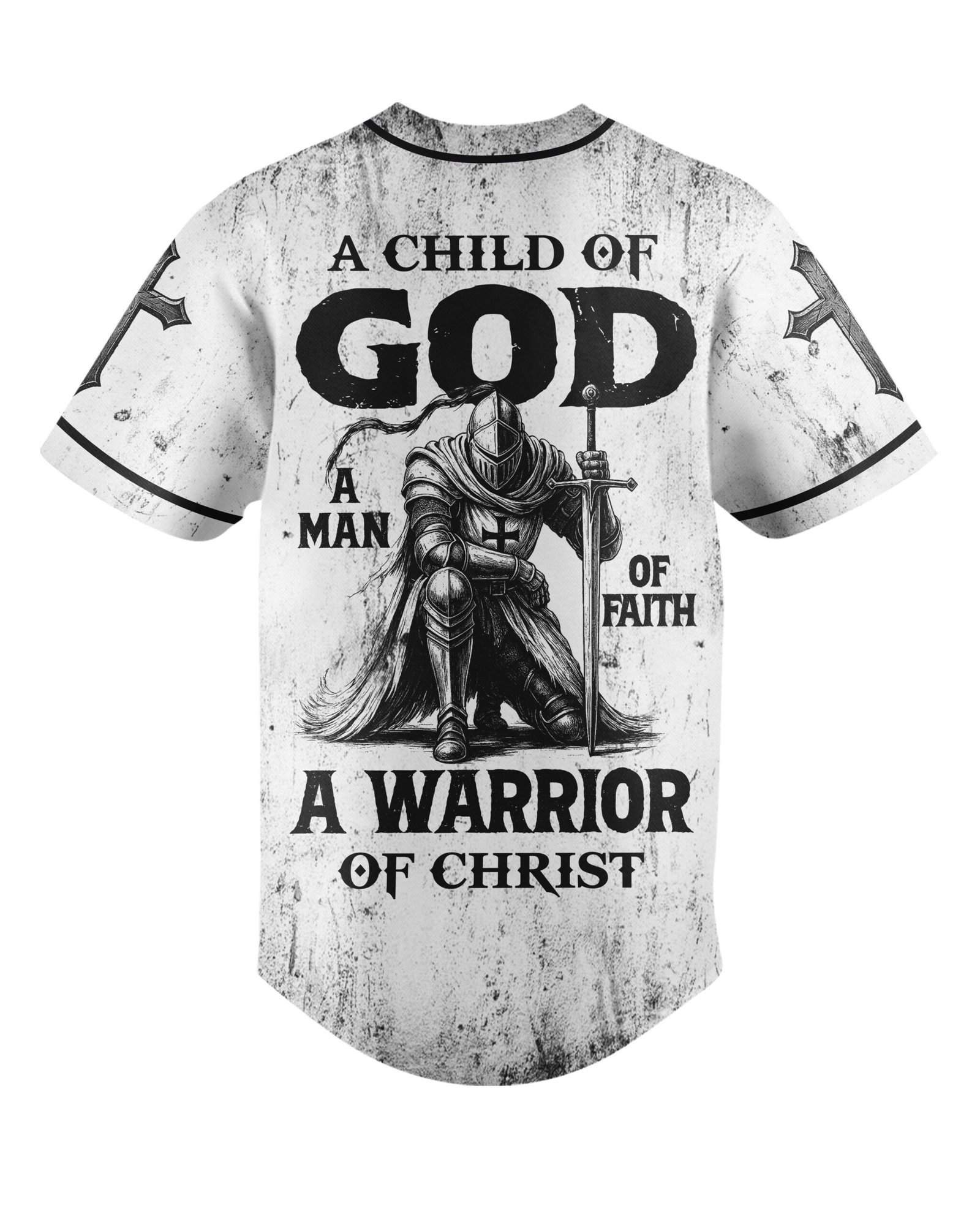 A Child Of God A Man Of Faith A Warrior Of Christ T-Shirt - Image 6