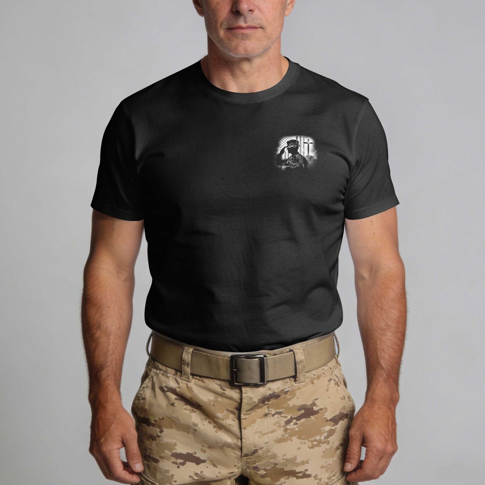 A Soldier By Duty A Man Of God By Choice T-Shirt - Image 5