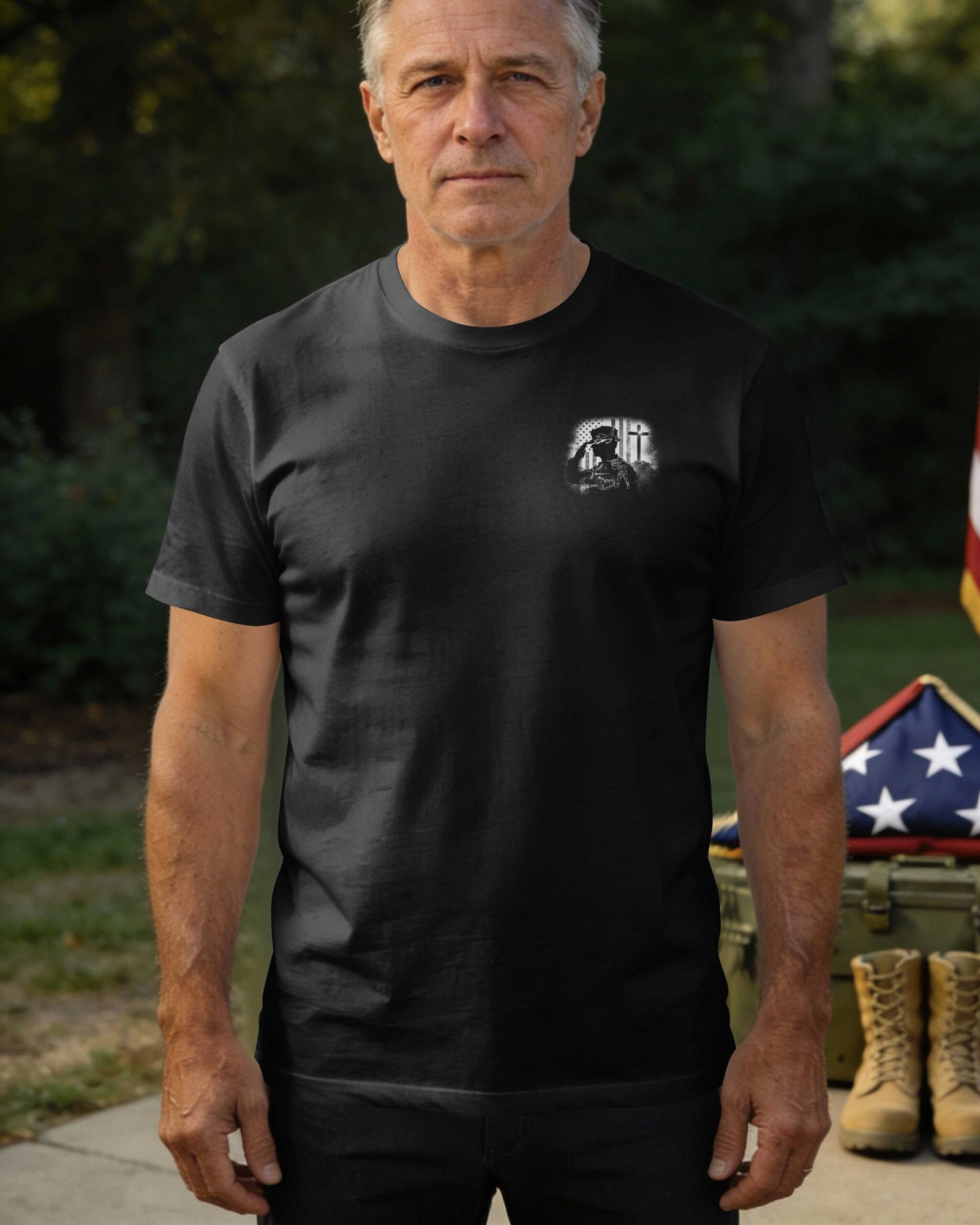A Soldier By Duty A Man Of God By Choice T-Shirt - Image 2
