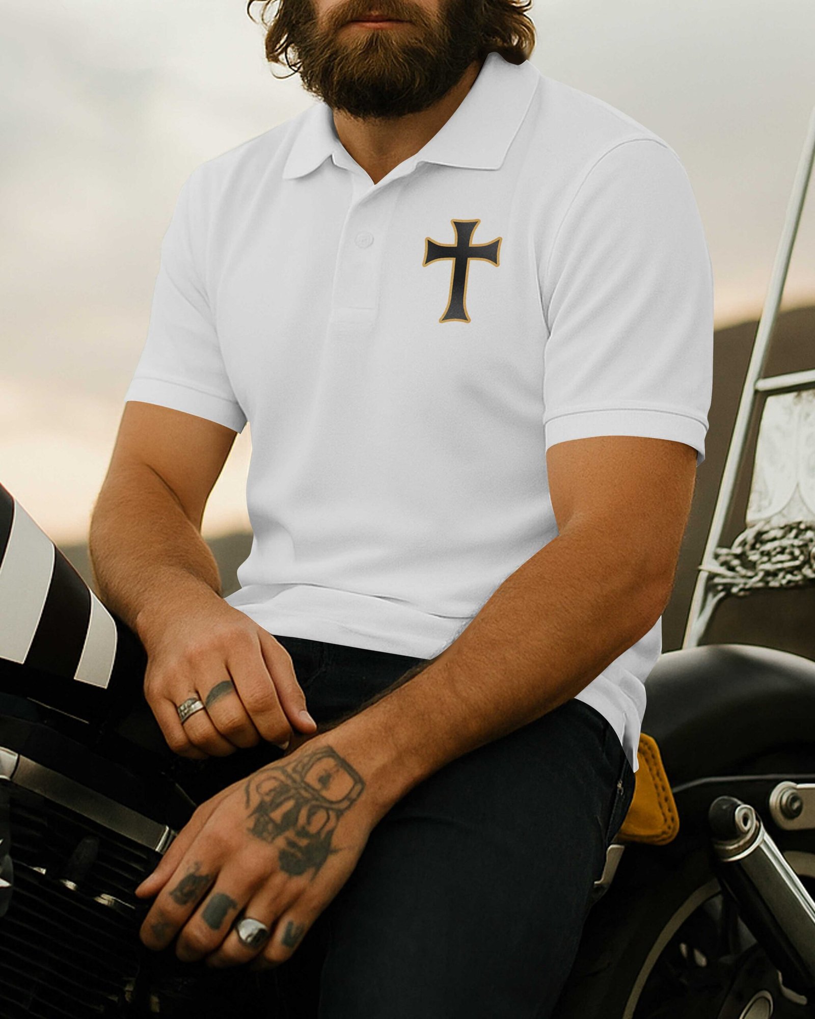 Forged In Steel Anchored In Faith Polo - Image 4