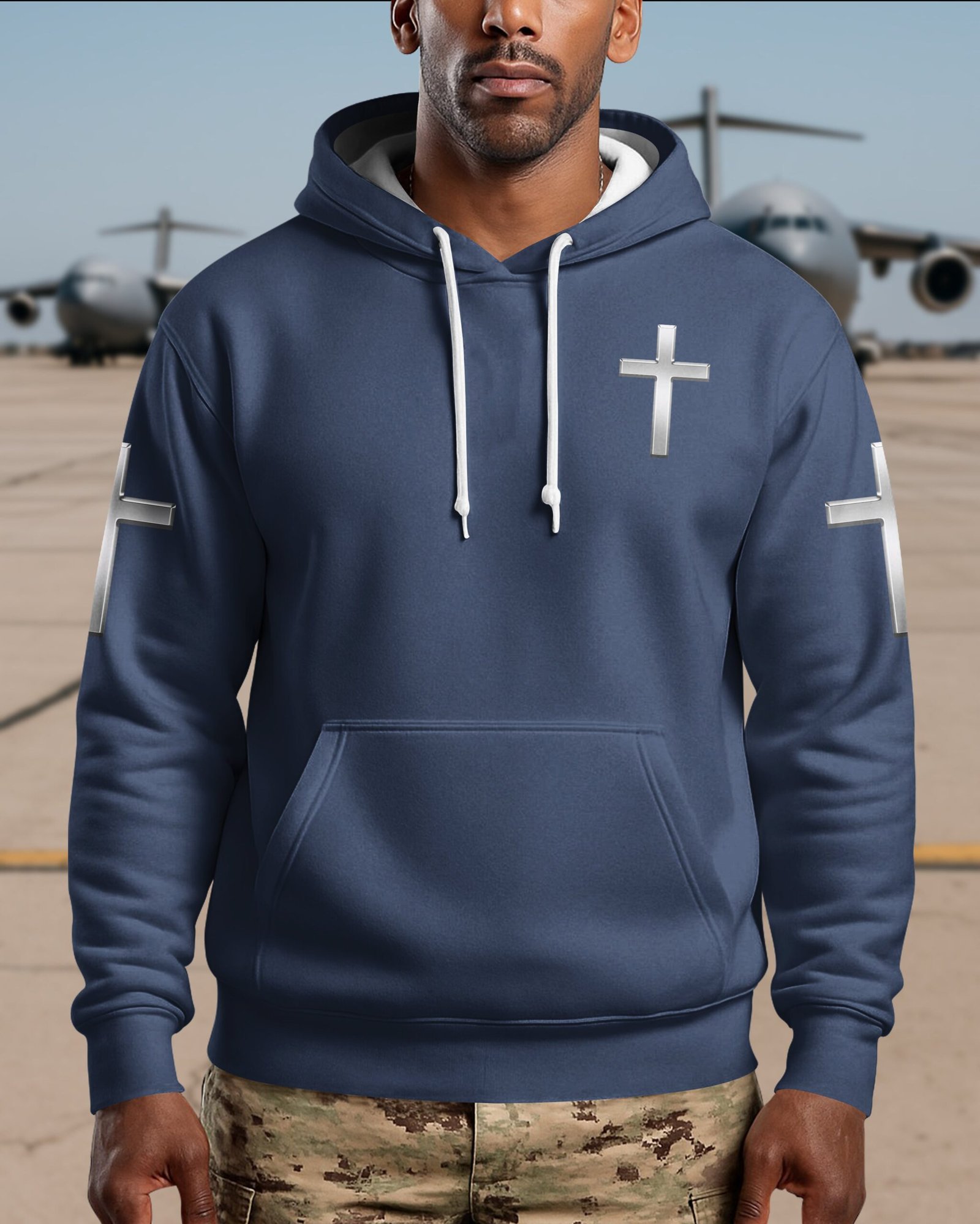 God Took The Strongest Marines And Made Them Warriors Of Christ Hoodie - Image 2