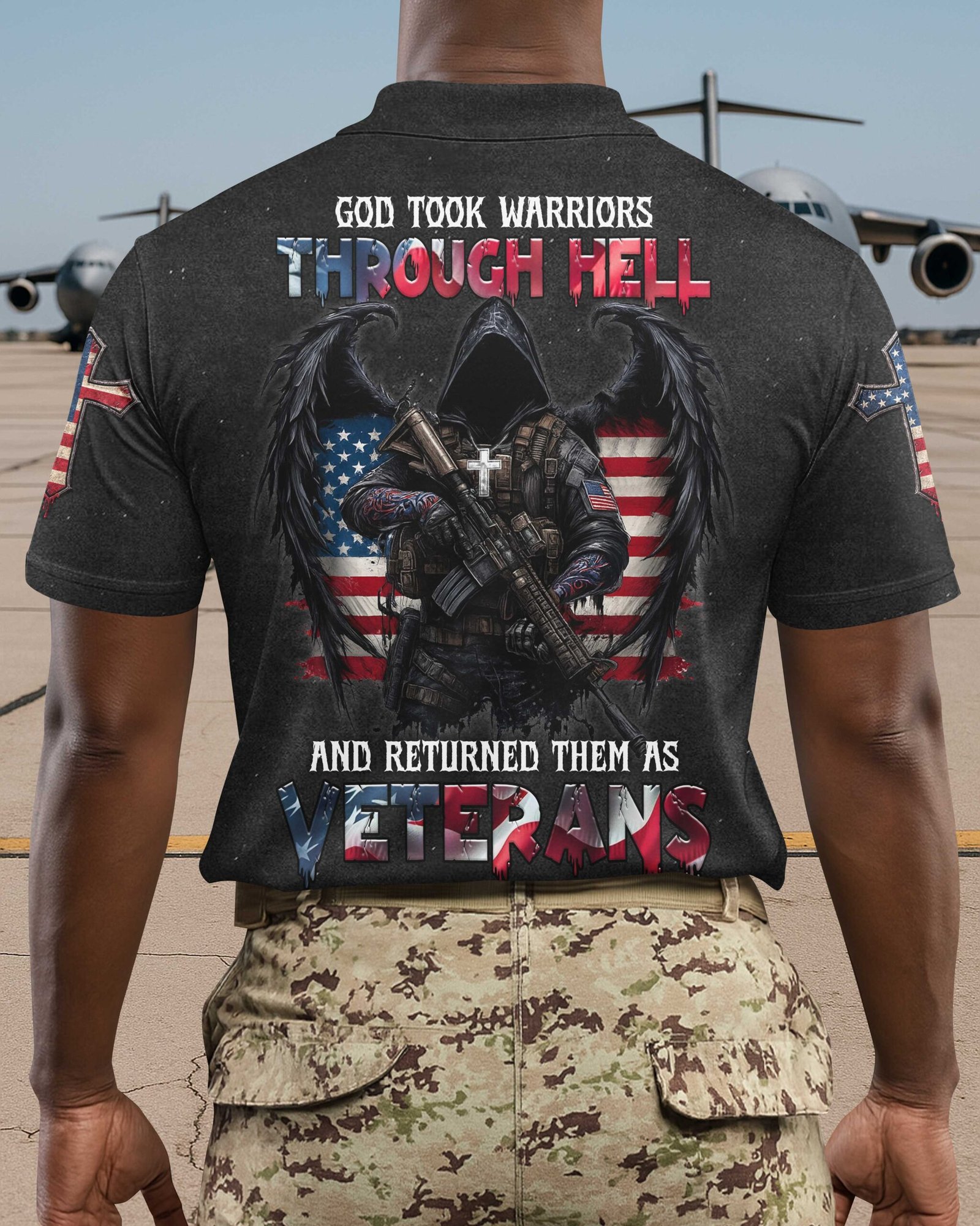 God Took Warriors Through Hell And Returned Them As Veterans T-Shirt - Image 11