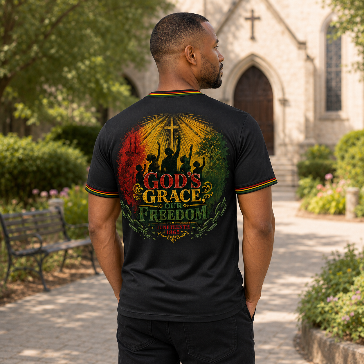 God's Grace Our Freedom T-Shirt - Image 2