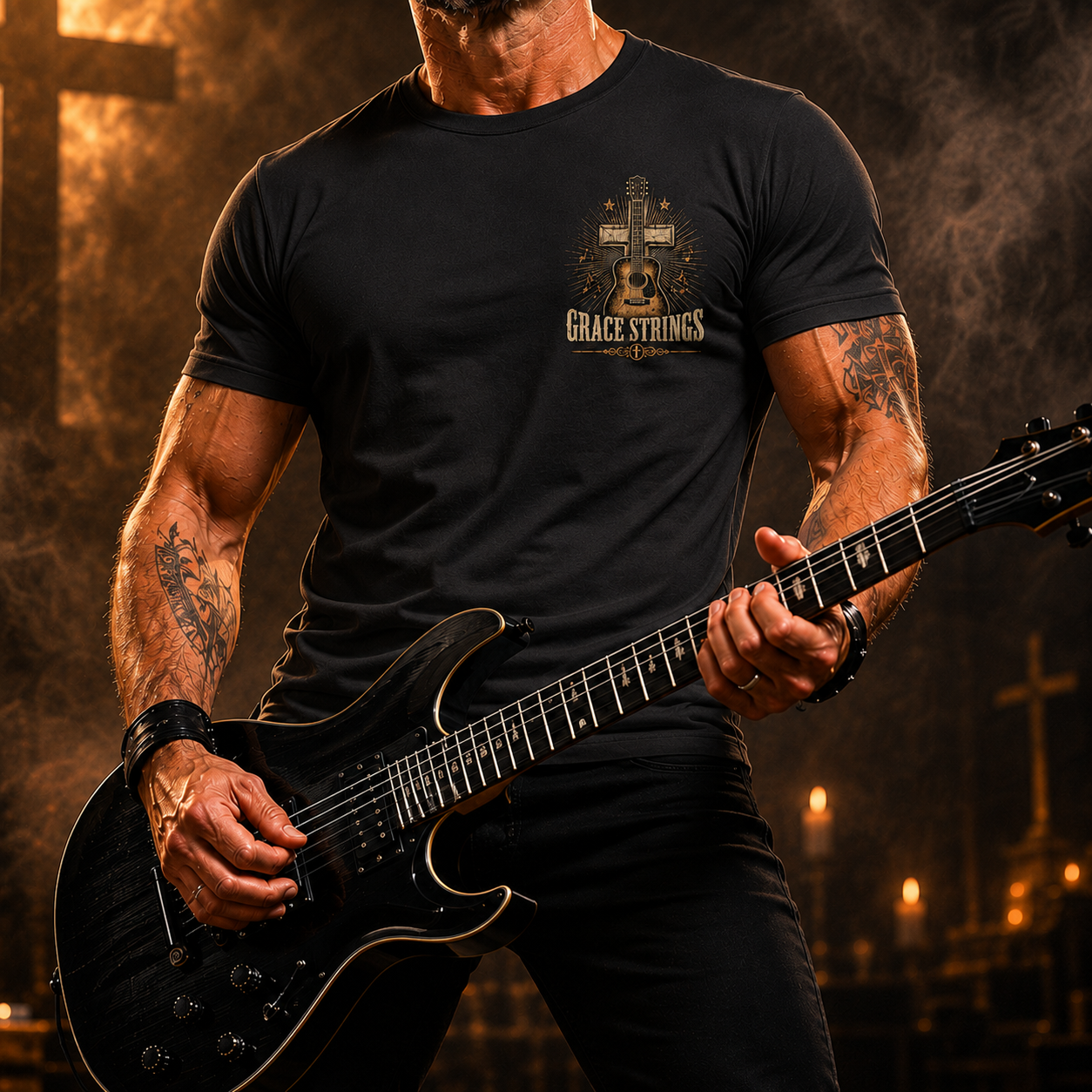 Grace Strings Built On The Rock T-Shirt - Image 3