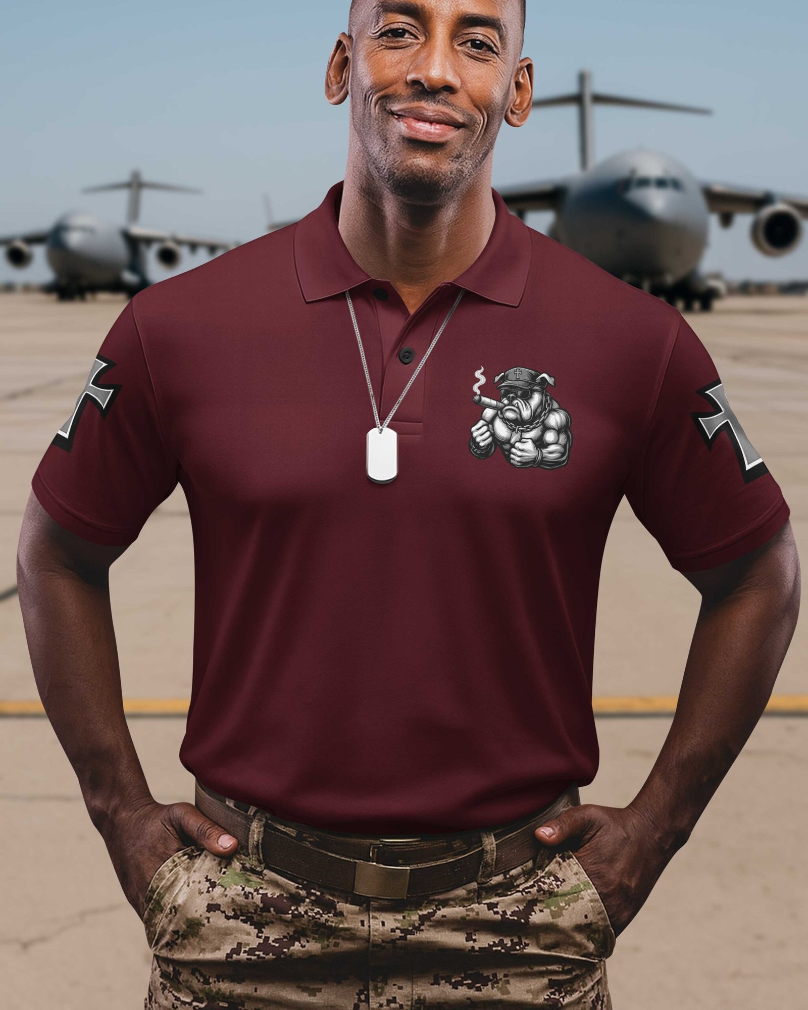 I Took A Dna Test I'm A Warrior Of Christ And A Brother To Marines Polo - Image 7
