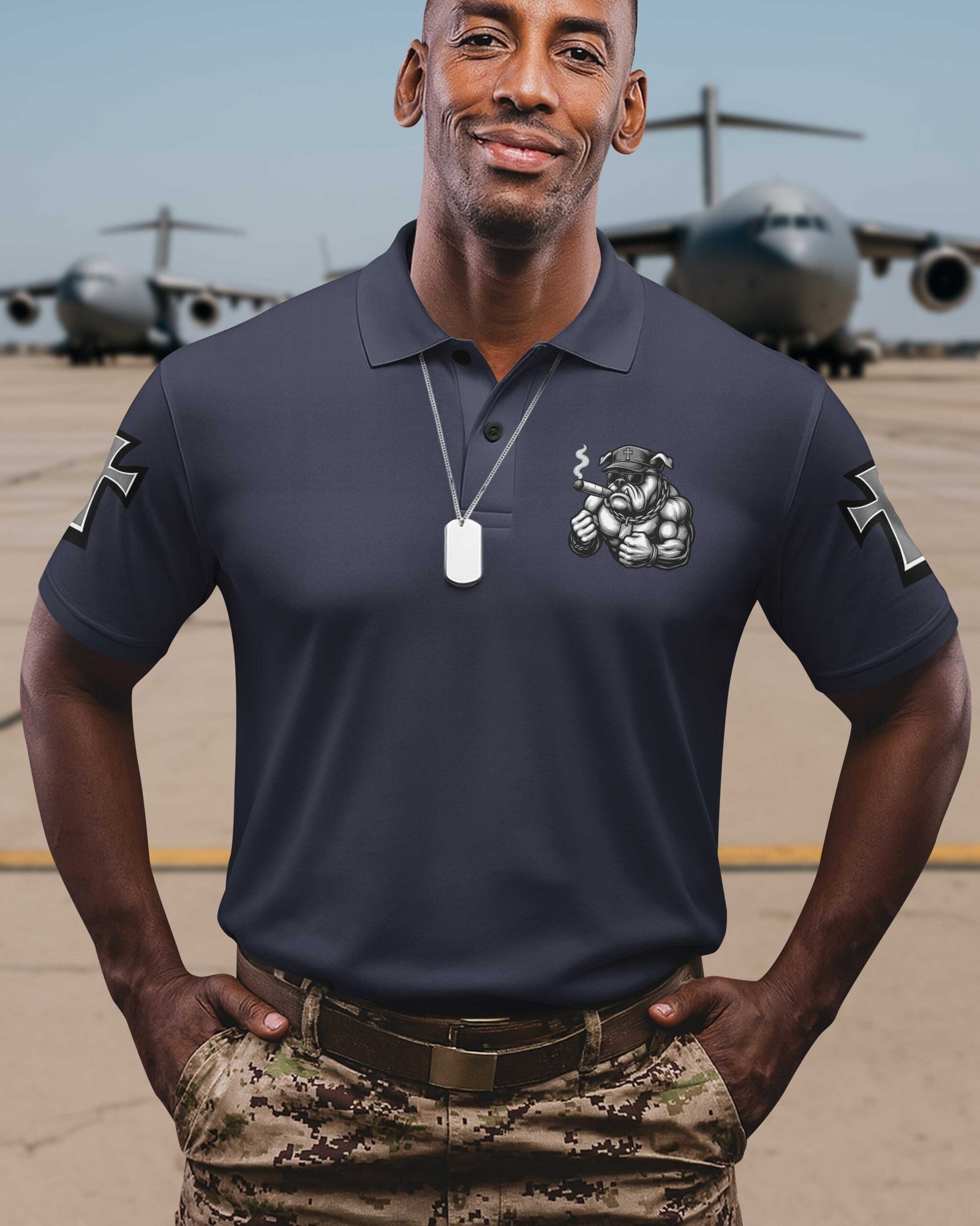 I Took A Dna Test I'm A Warrior Of Christ And A Brother To Marines Polo - Image 8