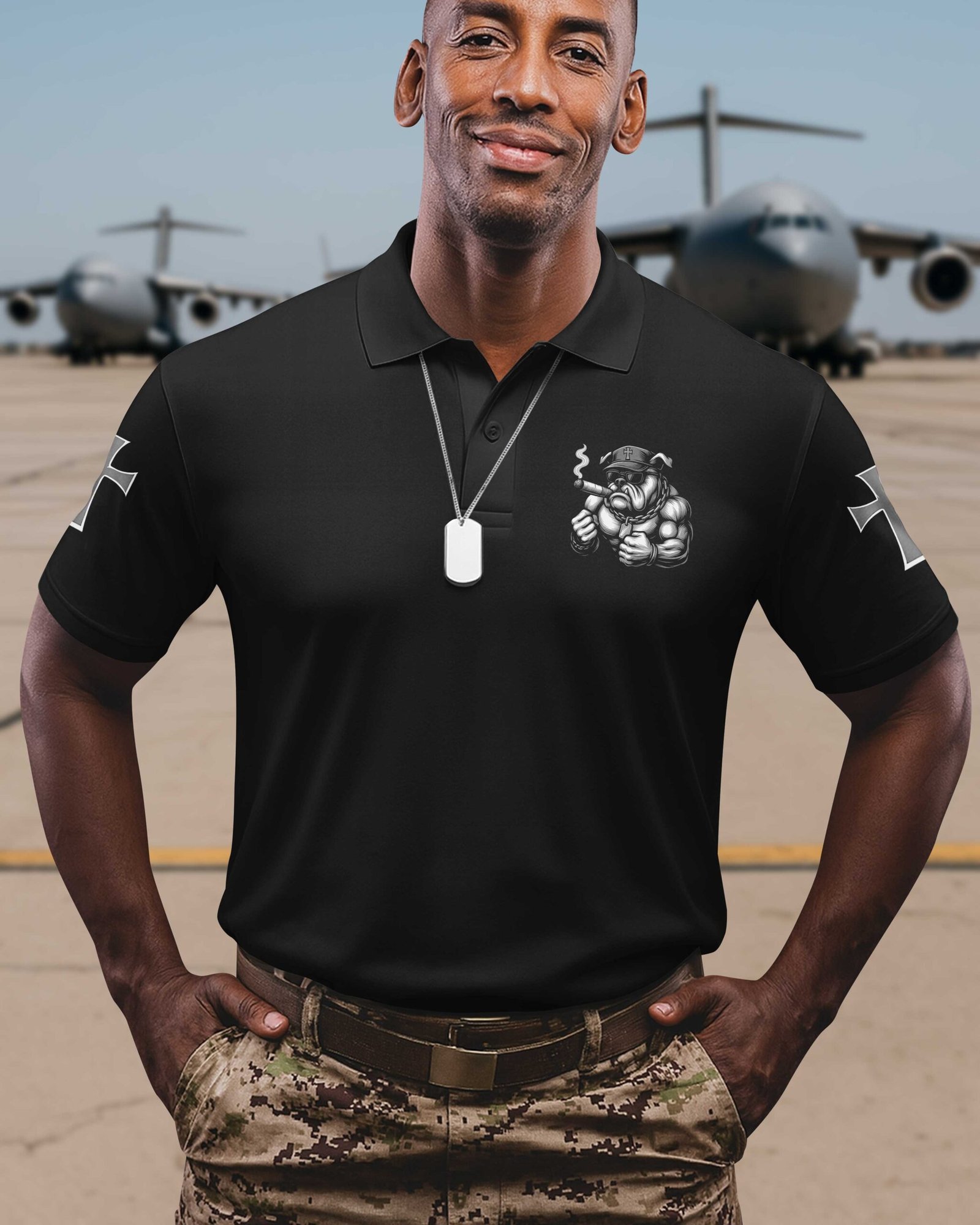 I Took A Dna Test I'm A Warrior Of Christ And A Brother To Marines Polo - Image 3