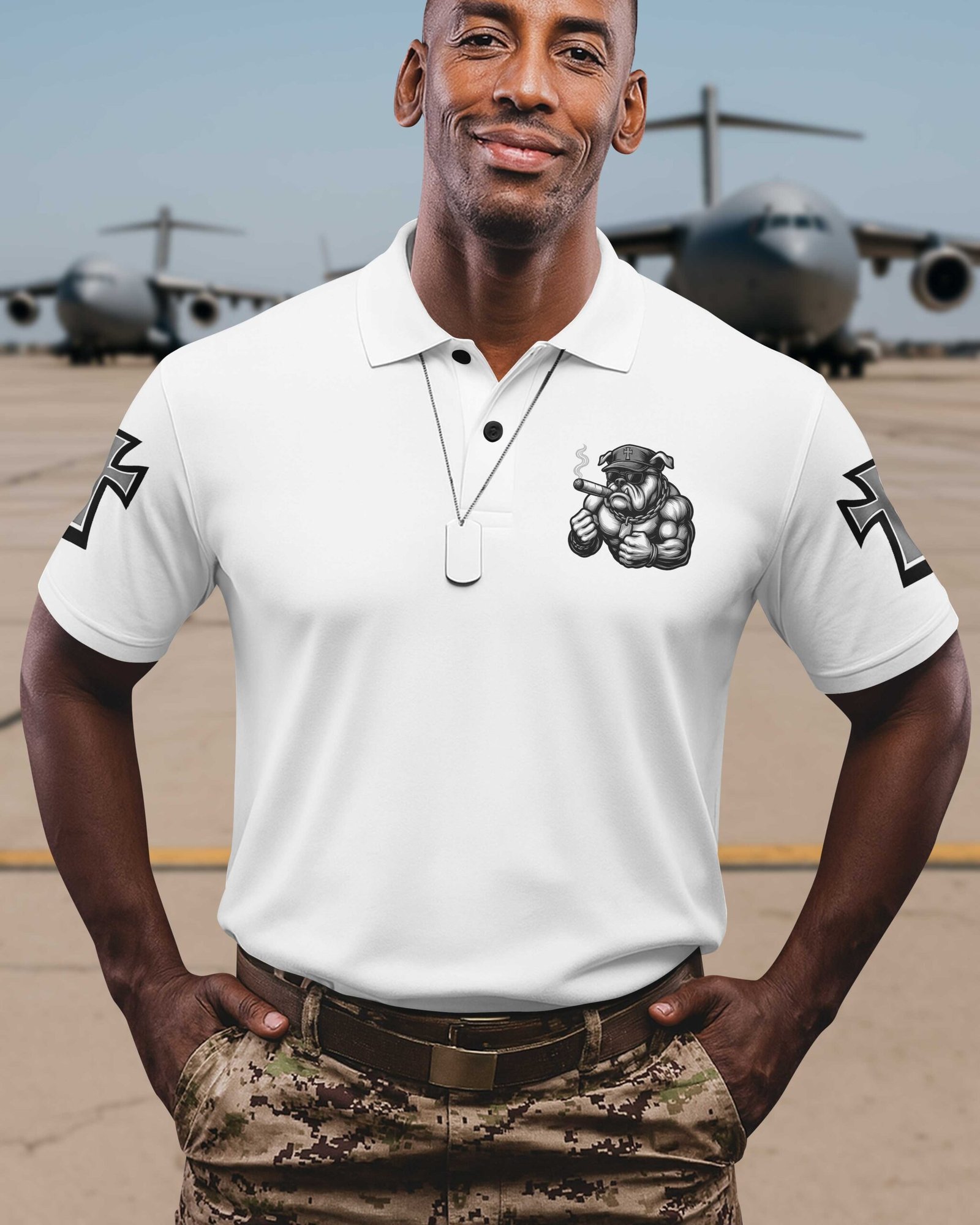 I Took A Dna Test I'm A Warrior Of Christ And A Brother To Marines Polo - Image 10