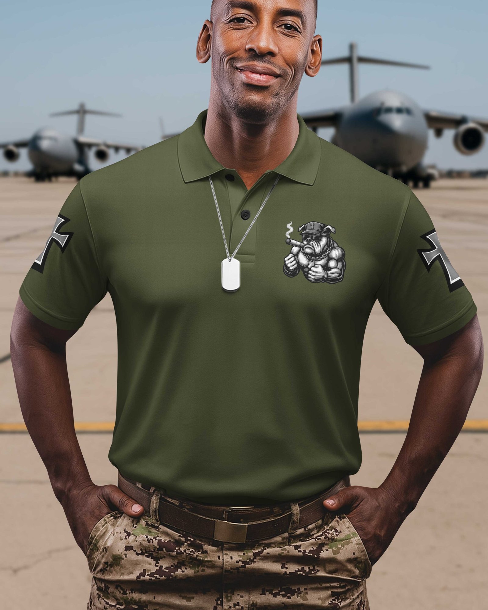 I Took A Dna Test I'm A Warrior Of Christ And A Brother To Marines Polo - Image 5