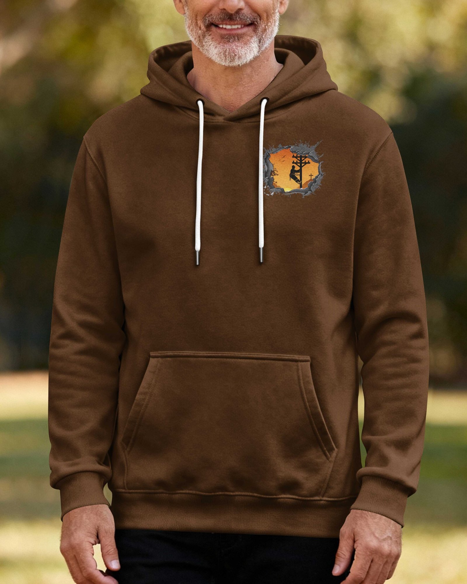 Lineman Using God's Strength To Fix What The Storm Tried To Break Hoodie - Image 11