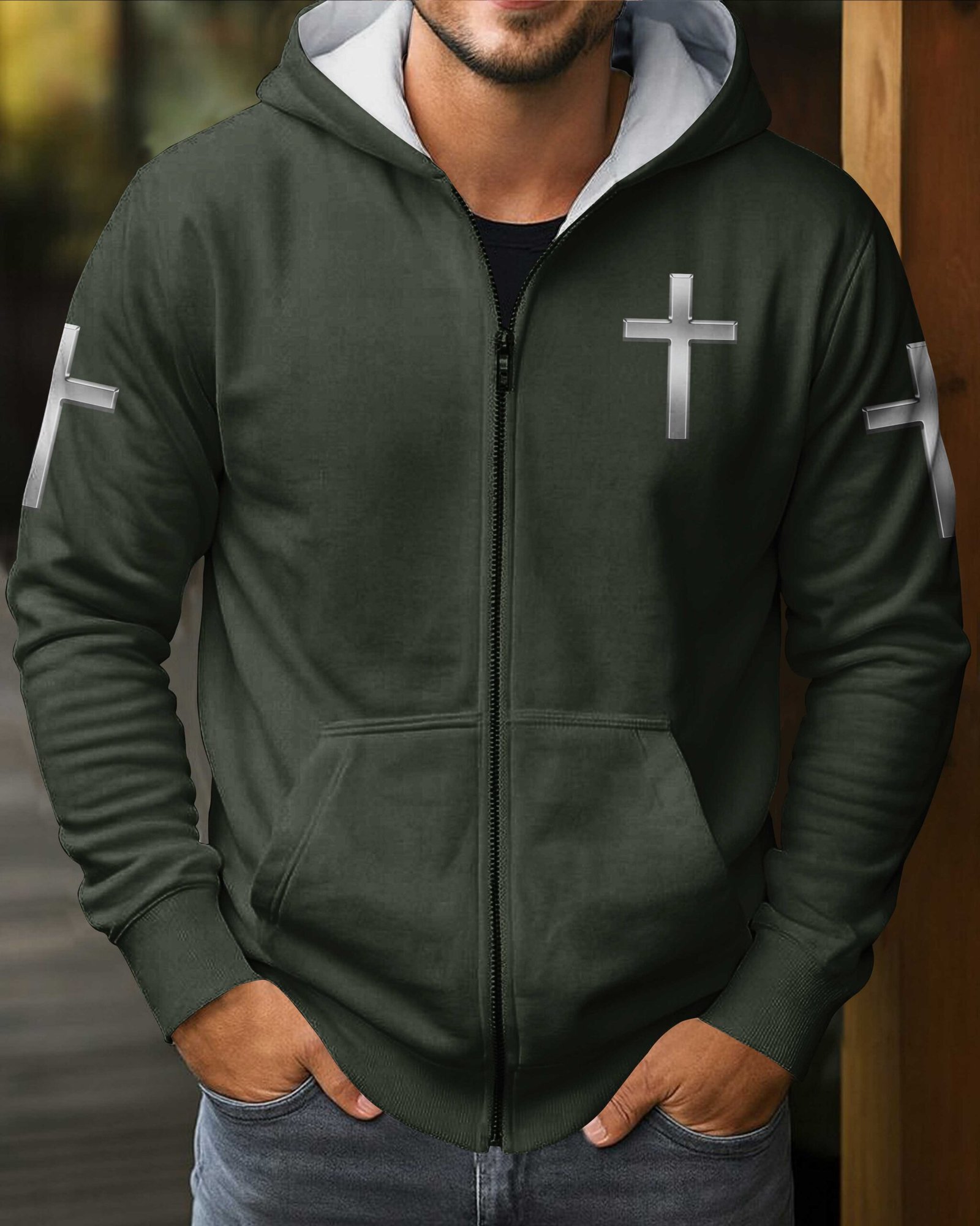 God Took The Strongest Marines And Made Them Warriors Of Christ Zip Hoodie - Image 6