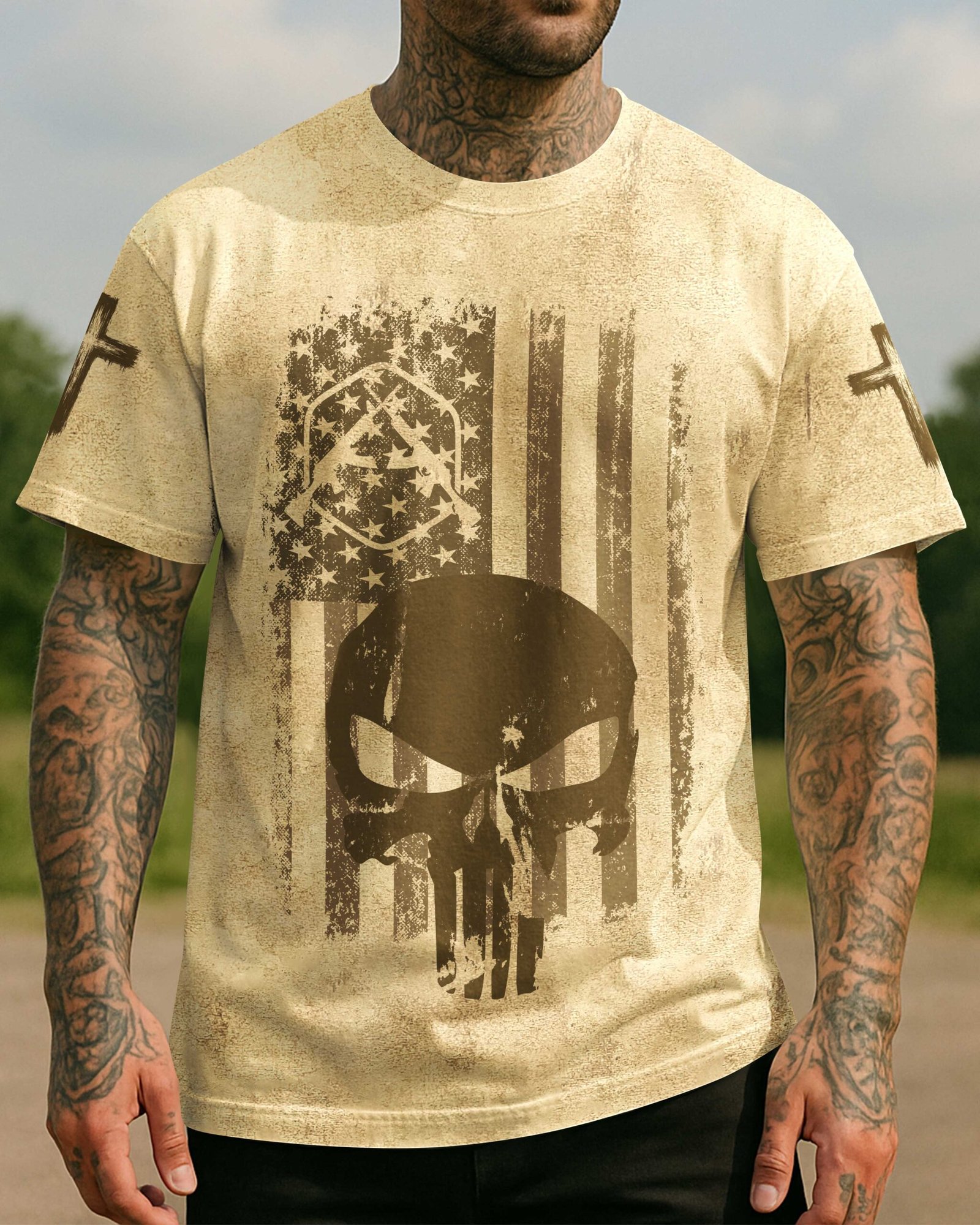 Not All Angels Have Wings Some March Into Hell With A Cross T-Shirt - Image 4