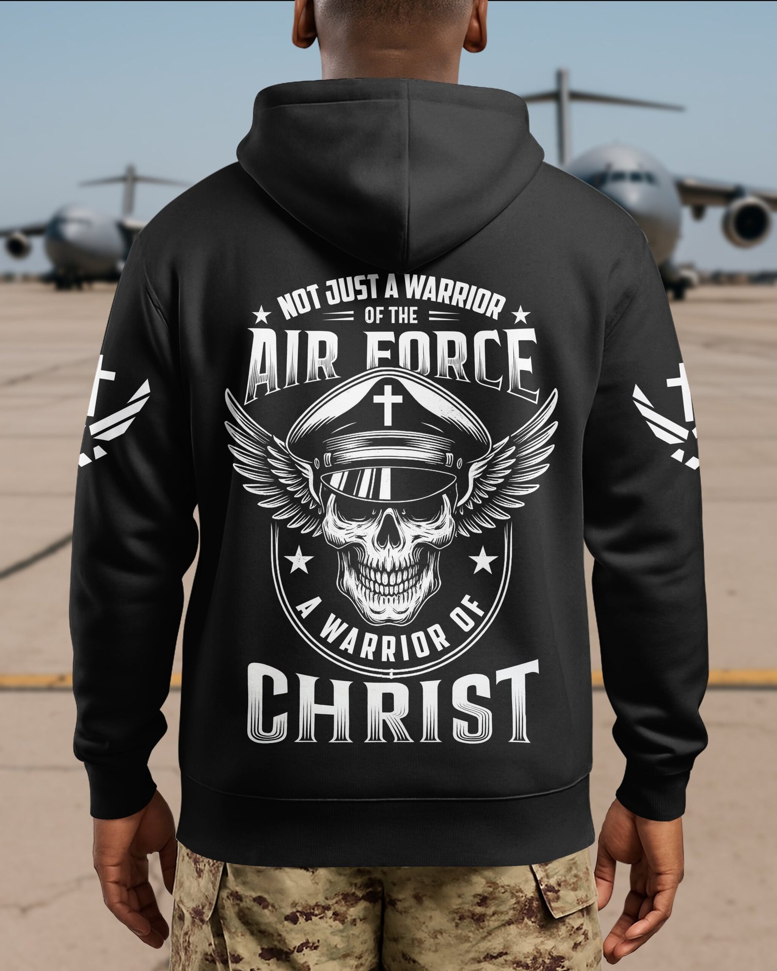 Not Just A Warrior Of The Air Force A Warrior Of Christ T-Shirt - Image 9