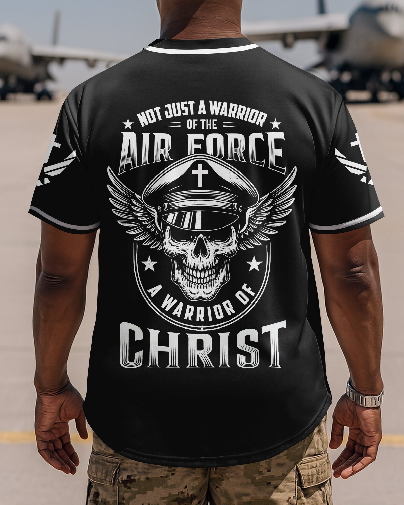 Not Just A Warrior Of The Air Force A Warrior Of Christ T-Shirt - Image 7