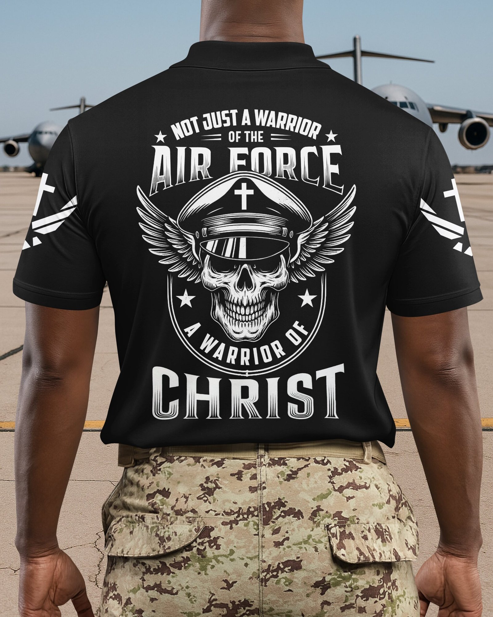 Not Just A Warrior Of The Air Force A Warrior Of Christ T-Shirt - Image 5