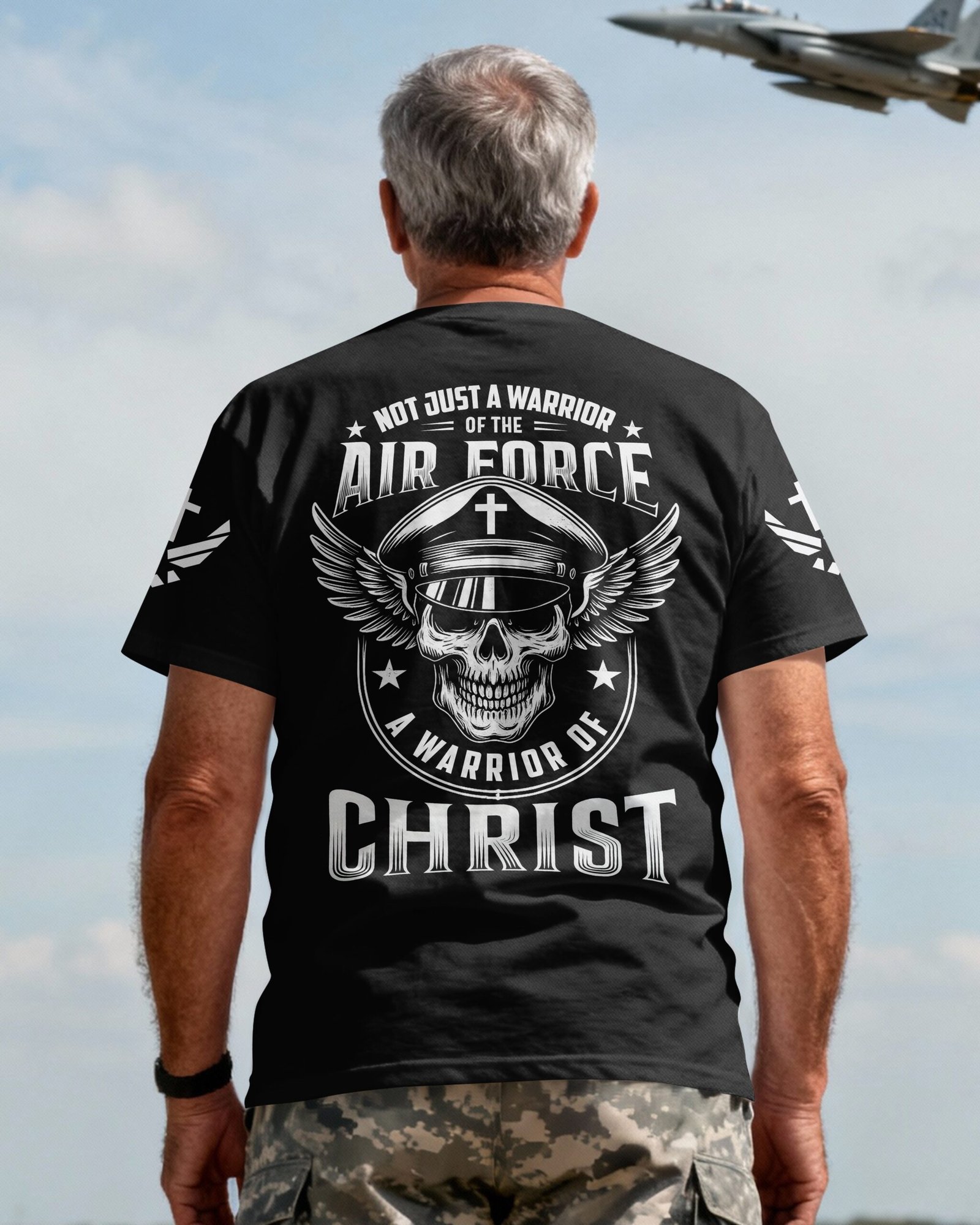 Not Just A Warrior Of The Air Force A Warrior Of Christ T-Shirt - Image 4