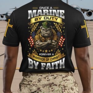 Once A Marine By Duty Forever A Warrior Of Christ By Faith Polo
