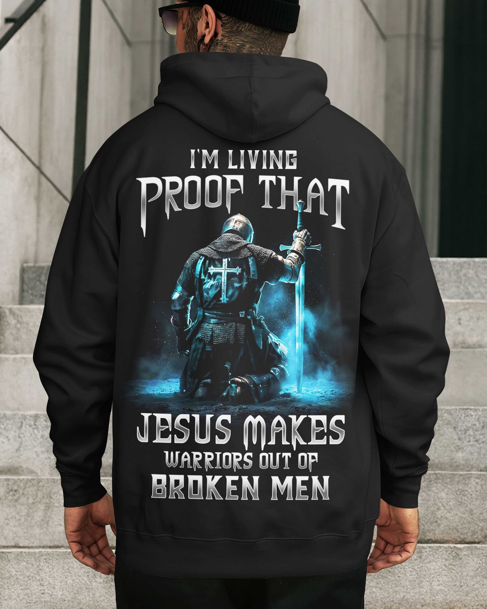 Jesus Makes Warriors Out Of Broken Men Zip Hoodie - Image 7
