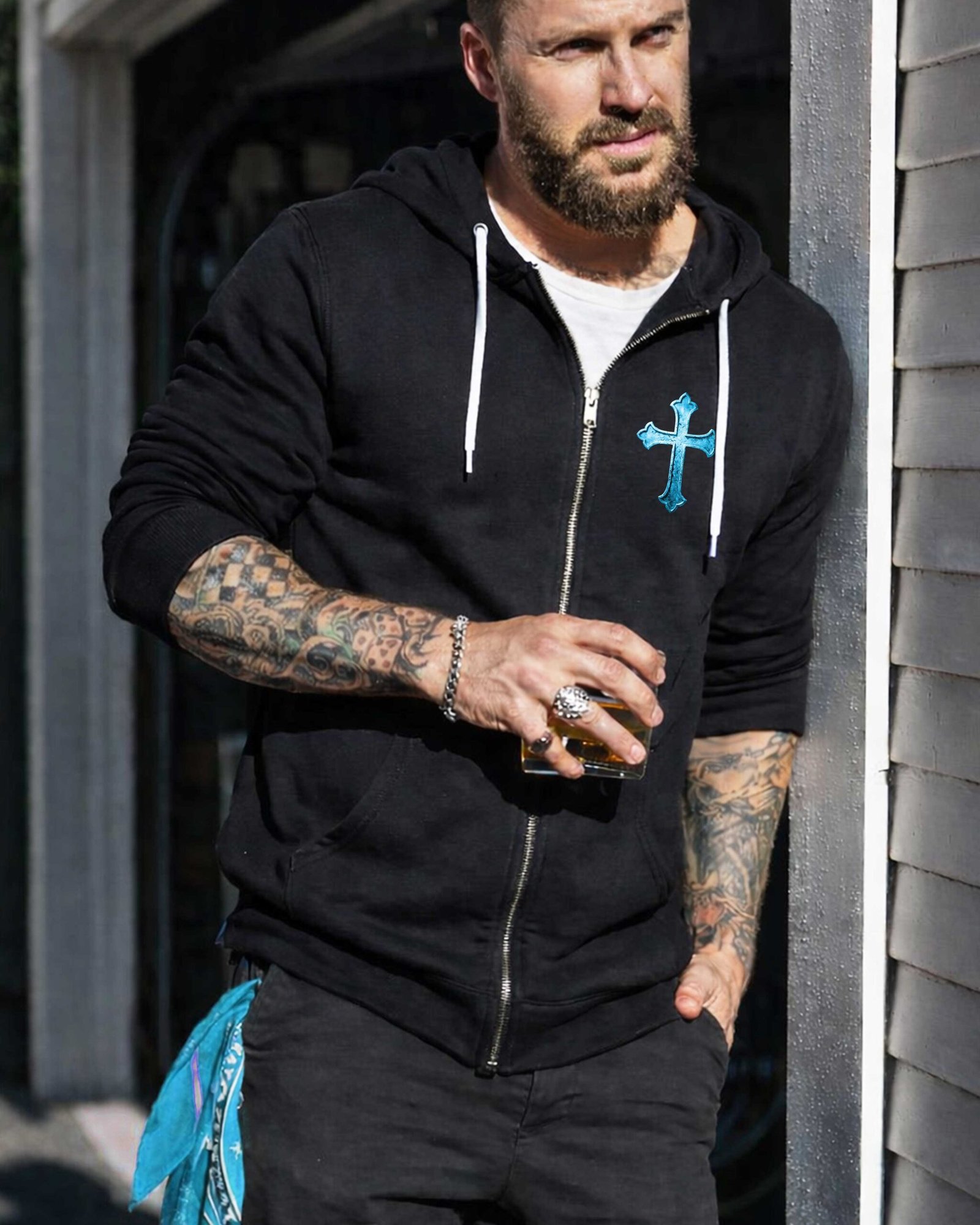 Jesus Makes Warriors Out Of Broken Men Zip Hoodie - Image 8