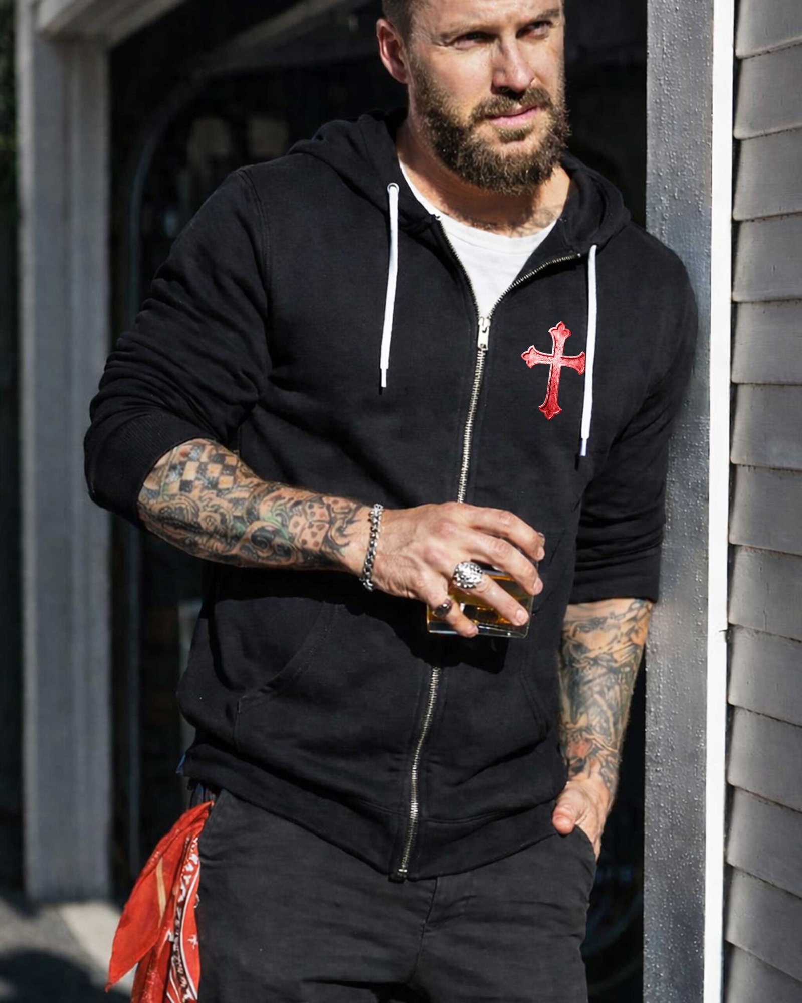 Jesus Makes Warriors Out Of Broken Men Zip Hoodie - Image 6