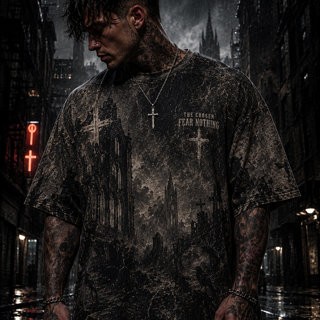 The Chosen Fear Nothing God Walks With Me T-Shirt - Image 4