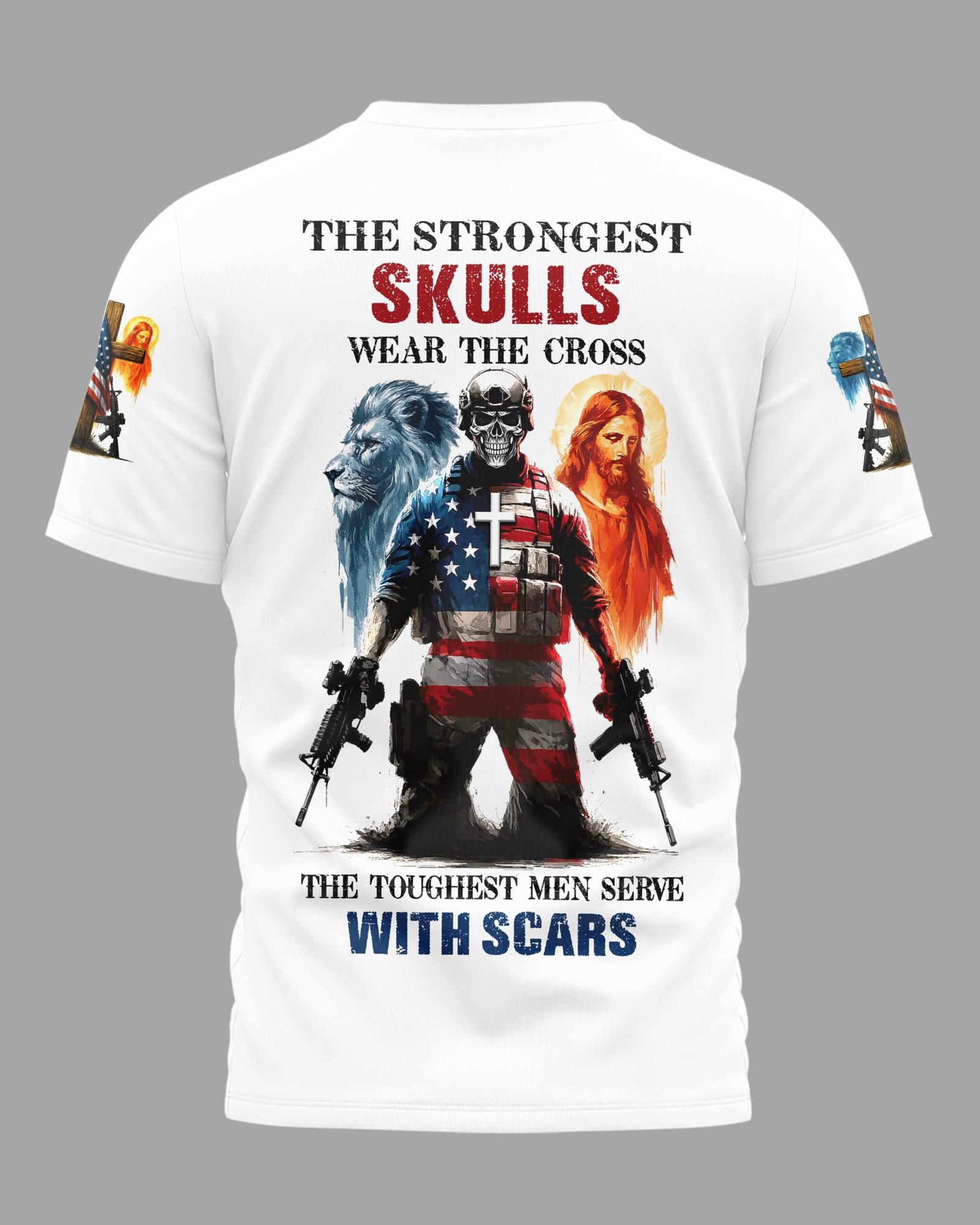 The Strongest Skulls Wear The Cross T-Shirt - Image 6