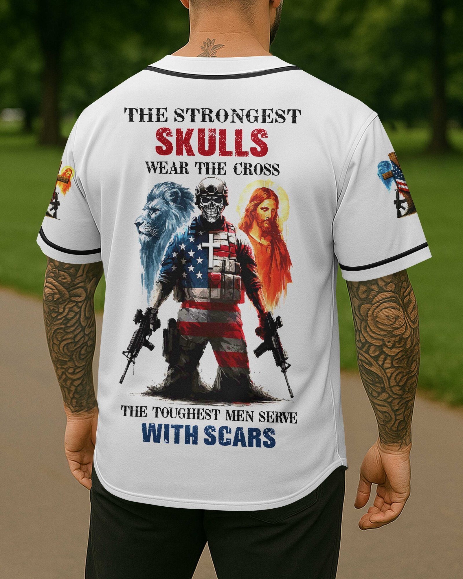 The Strongest Skulls Wear The Cross T-Shirt - Image 10
