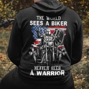The World Sees A Biker Hoodie