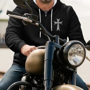 The World Sees A Biker Zip Hoodie